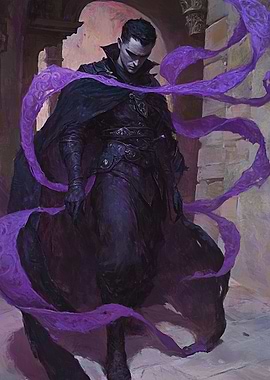 Dark Figure with Purple Mana