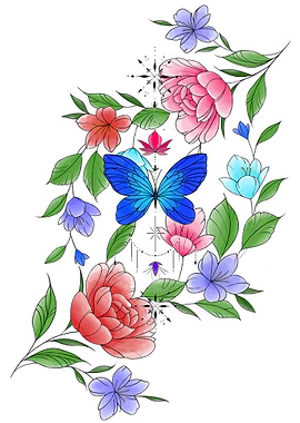 Floral Butterfly Design