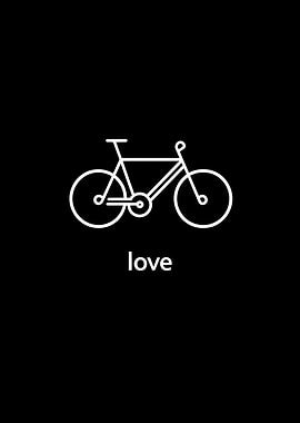 Bicycle Love Minimalist Art