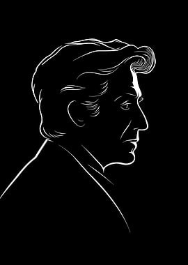 Al Pacino White line drawing Vintage Art