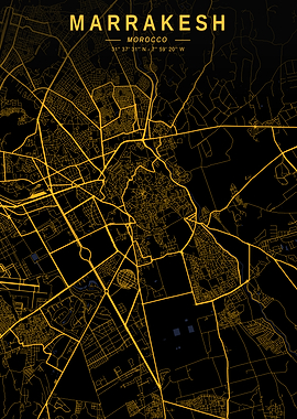 Marrakesh Golden City Map