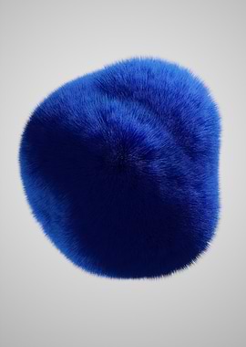 Blue Furry Sphere