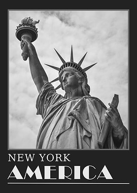 Statue of Liberty New York Travel Photo Poster
