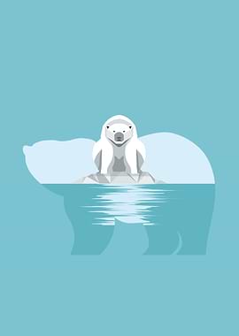 Polar Bear on Iceberg