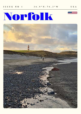 Norfolk Virginia Lighthouse Travel Art Poster