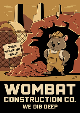 Wombat Construction Co. Poster
