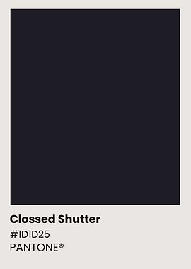 Pantone Color Chart - Crossed Shutter
