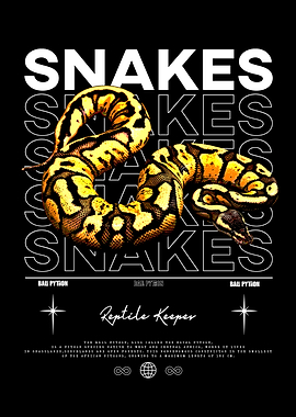 Ball Python Snake Poster