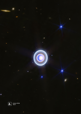 Uranus Rings Close-Up (James Webb/JWST)