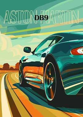 Aston Martin DB9 Poster