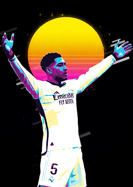 Soccer Player in Retro Style