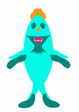 Cartoon Monster with Beard