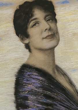 Woman in Purple Shawl Franz von Stuck