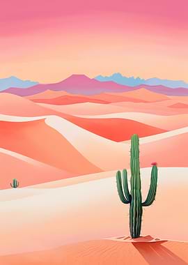 Desert Solitude – Minimalist Sandscape