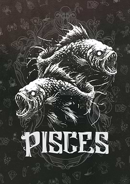 Pisces Zodiac Fish Illustration