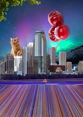 Downtown Cat and the Giant Cherry