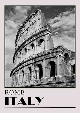 Colosseum Rome Italy Photo Travel Poster
