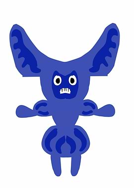 Blue Monster Cartoon