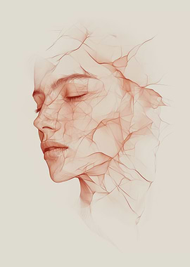 Abstract Portrait with Veins