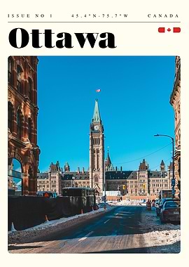 Ottawa Ontario Travel Art Poster