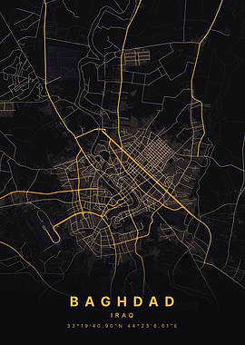 Baghdad Iraq City Map