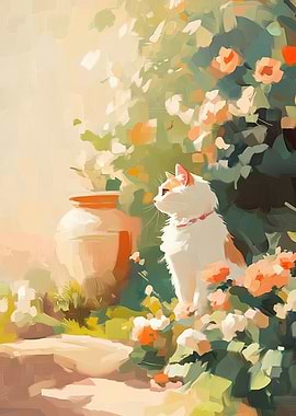 Cat in a Garden