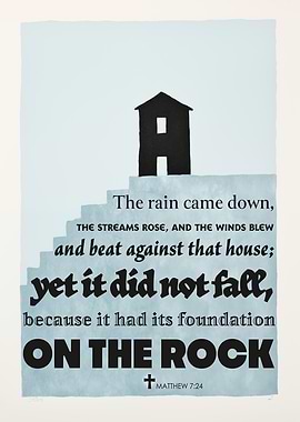 Jesus Built on the Rock Bible Verse