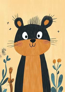 Cute Cartoon Squirrel