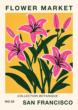 San Francisco Flower Market Poster