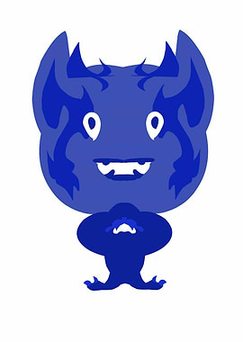 Blue Cartoon Monster