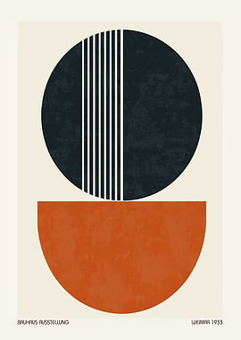 Vintage Bauhaus Geometric Art