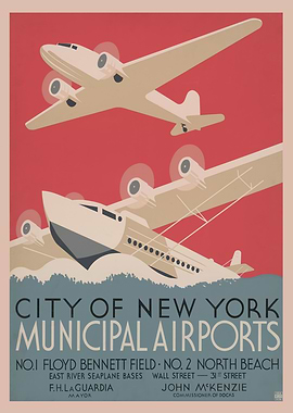 Vintage NYC New York Airports Travel
