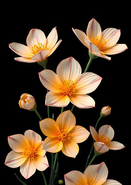 Peach and Yellow Flowers