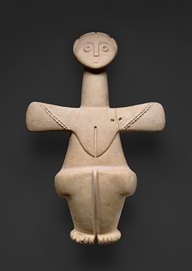 Ancient Cypriot figurine of a fertility goddess