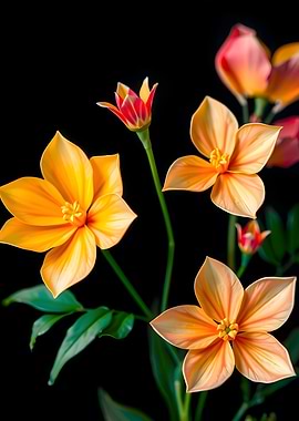 Orange and Red Flowers