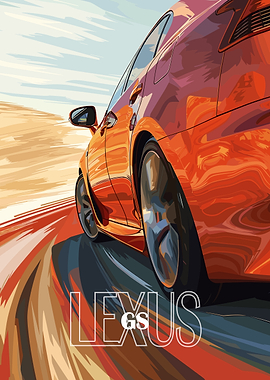 Lexus GS Car Poster