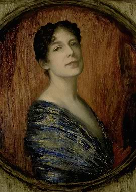 Woman in Blue Drapery Franz von Stuck