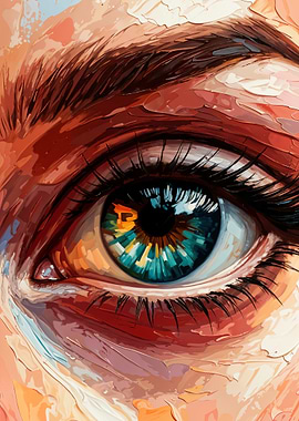 Close-up Eye Painting