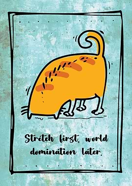 Yoga Cat Stretching World