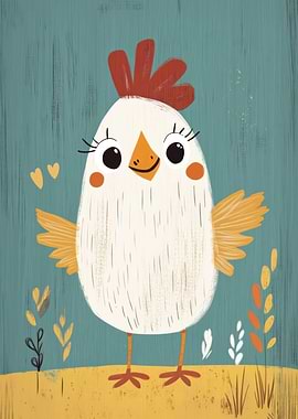Cute Cartoon Chicken