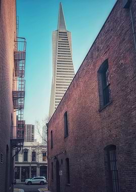 Transamerica Pyramid from Alley