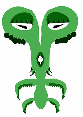 Green Monster with Claws