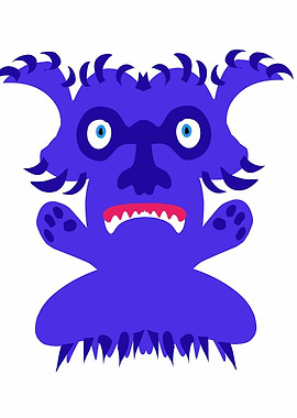 Purple Monster Cartoon