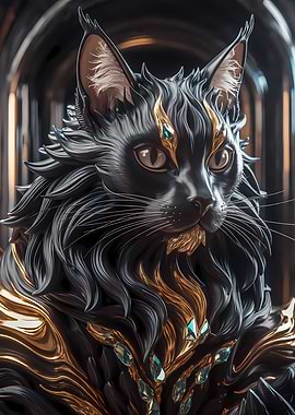 Proud Cat Illusion Portrait