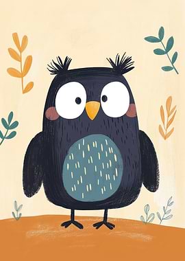 Cute Cartoon Owl
