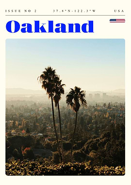 Oakland California Travel Art Poster