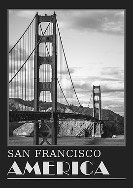 Golden Gate Bridge San Francisco Photo Travel Poster
