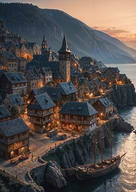 Medieval Coastal Village