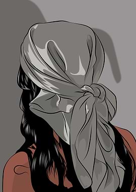 Woman with Grey Scarf