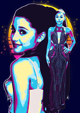 Ariana Grande 80s Pop Art